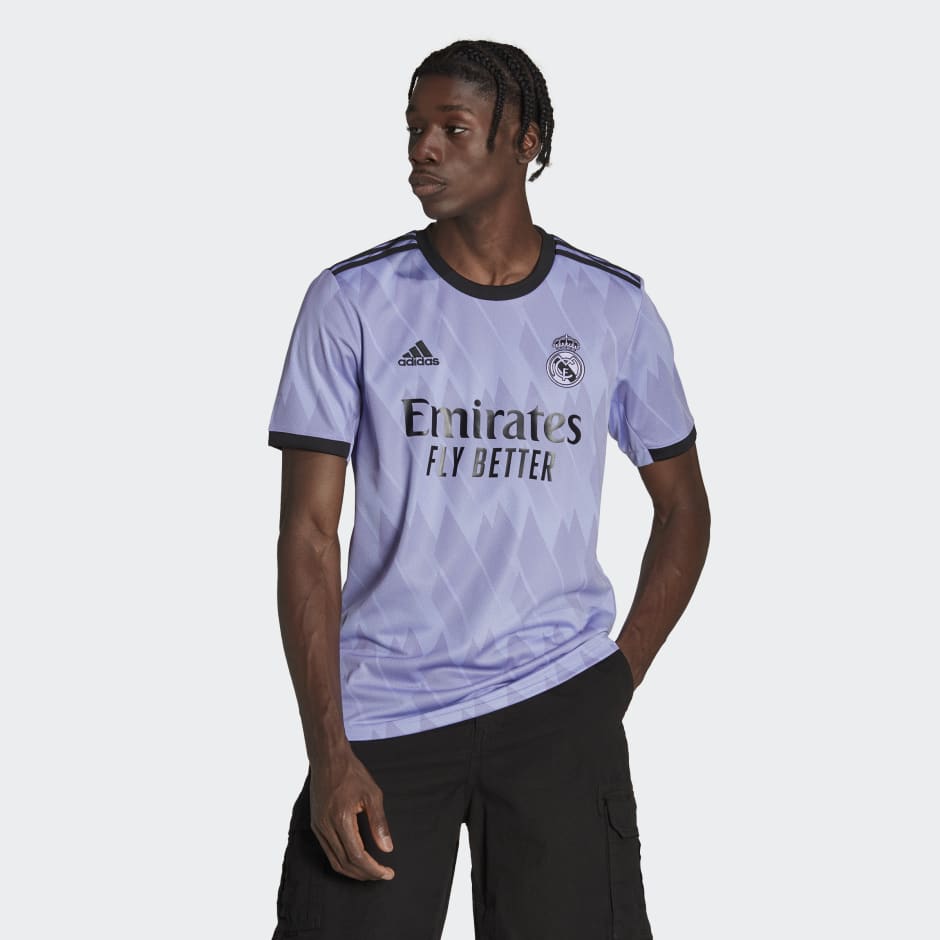 Adidas Real Madrid '22 Purple Training Jersey, Men's, Small