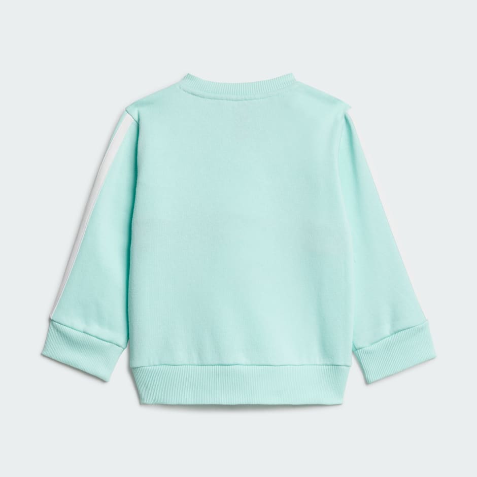 Set Seasonal Essentials Tiberio cu guler rotund și 3 dungi, din l&acirc;nă fleece, pentru copii