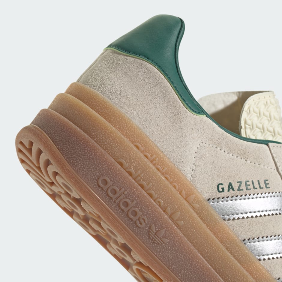 Adidas gazelle trainers grey two white gum best sale