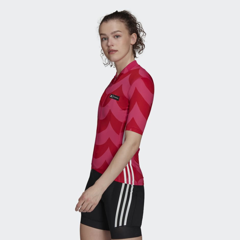 adidas The Marimekko Graphic Cycling Jersey - Pink | adidas QA