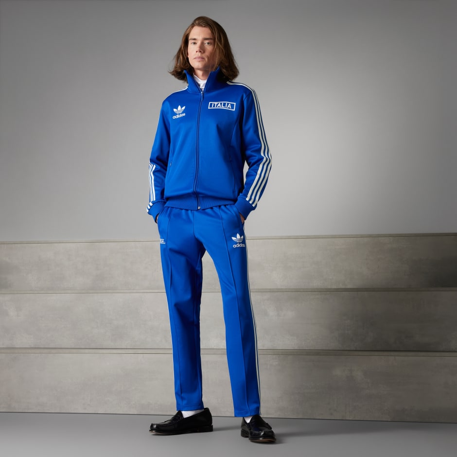 Adidas Women's Blue Version Slim Beckenbauer Track Pants