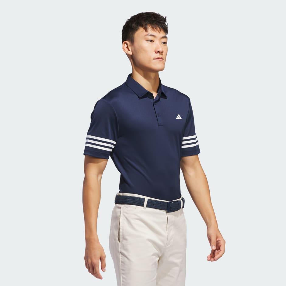 Clothing - 3-Stripes Polo Shirt - Blue | adidas South Africa