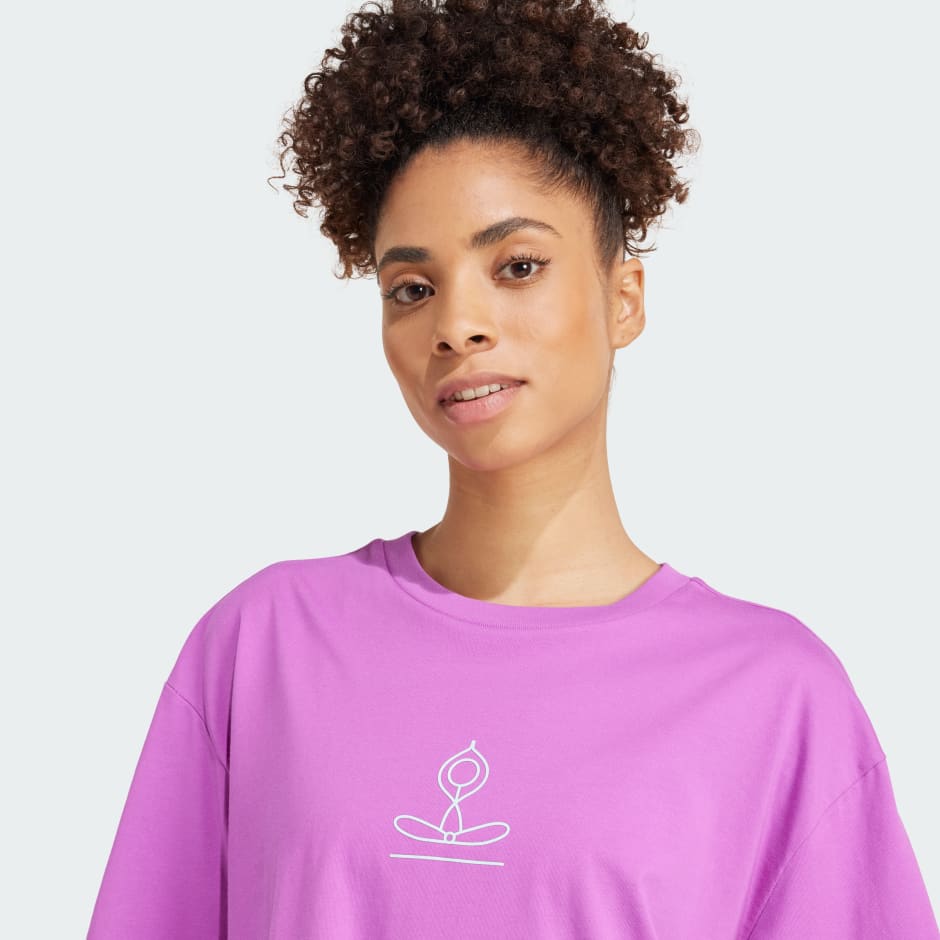 adidas Yoga Stay Balanced Graphic Tee - Purple | adidas LK