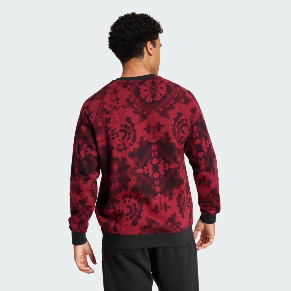 Manchester United CNY Crew Sweatshirt - Black | adidas Hong Kong