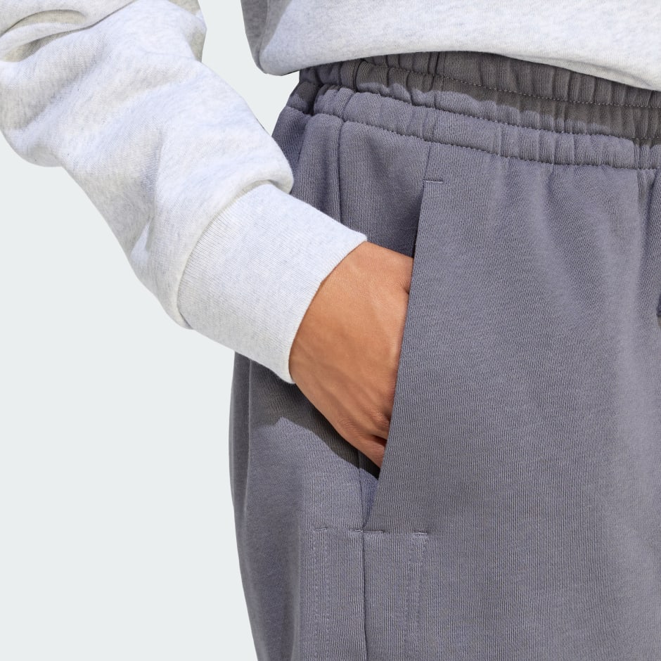 Pantaloni scurți lejeri din fleece Studio cu 3 dungi