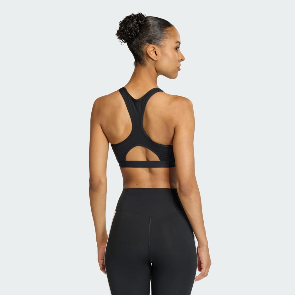 Optime Essentials Workout 3-Stripes Medium Support Bra