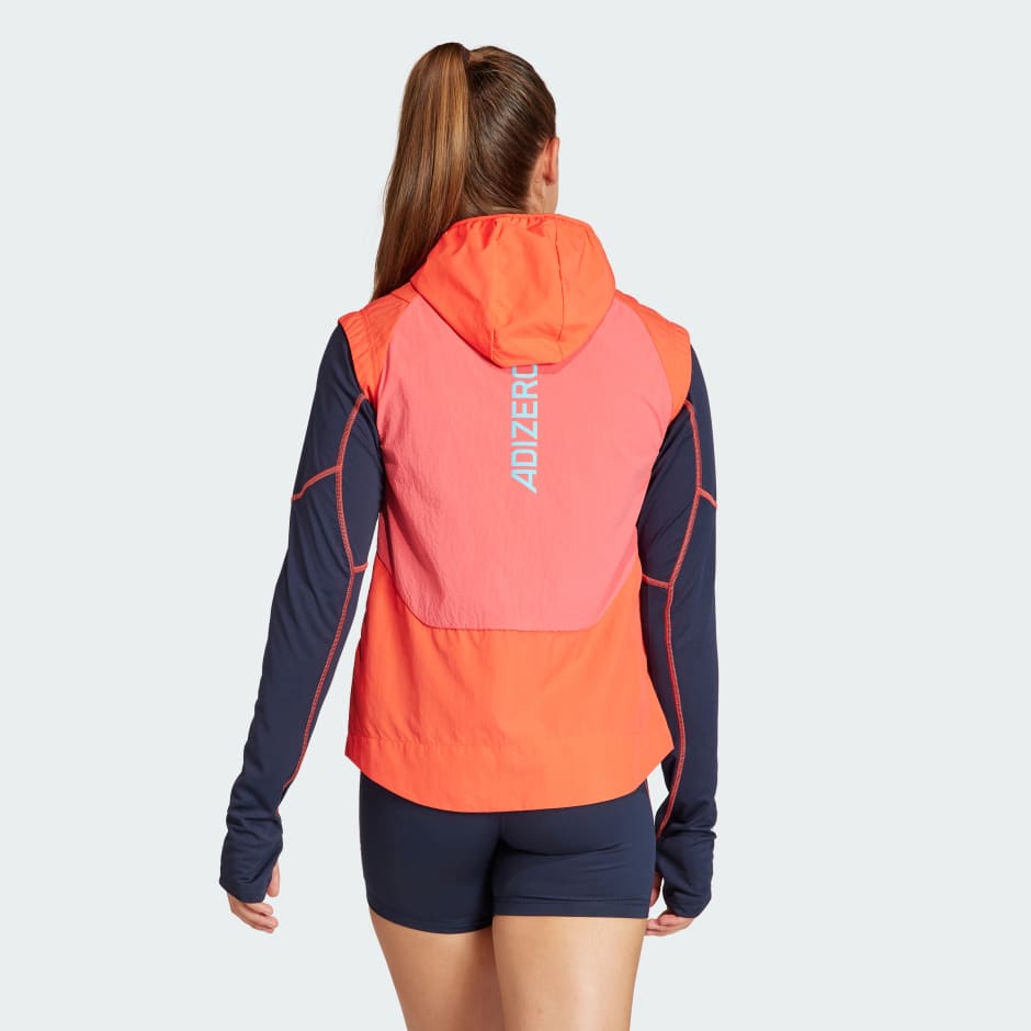 Women's Clothing - Adizero Half-Zip Running Vest - Red