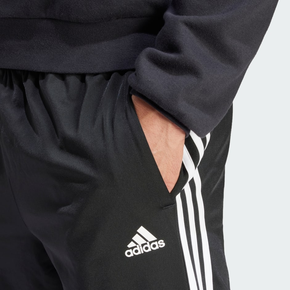 Essentials Warm-Up Tapered 3-Stripes Track Pants