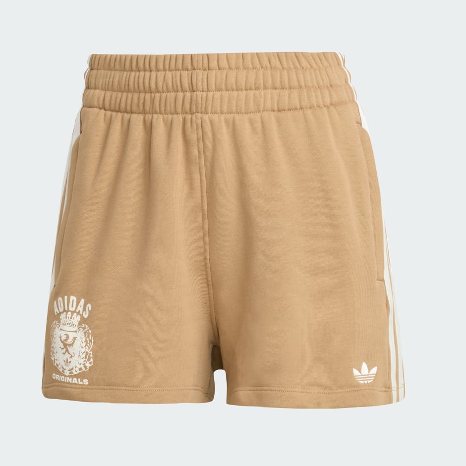 Graphic Crest Loose Shorts