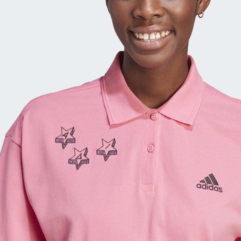 Scribble Embroidery Polo Shirt