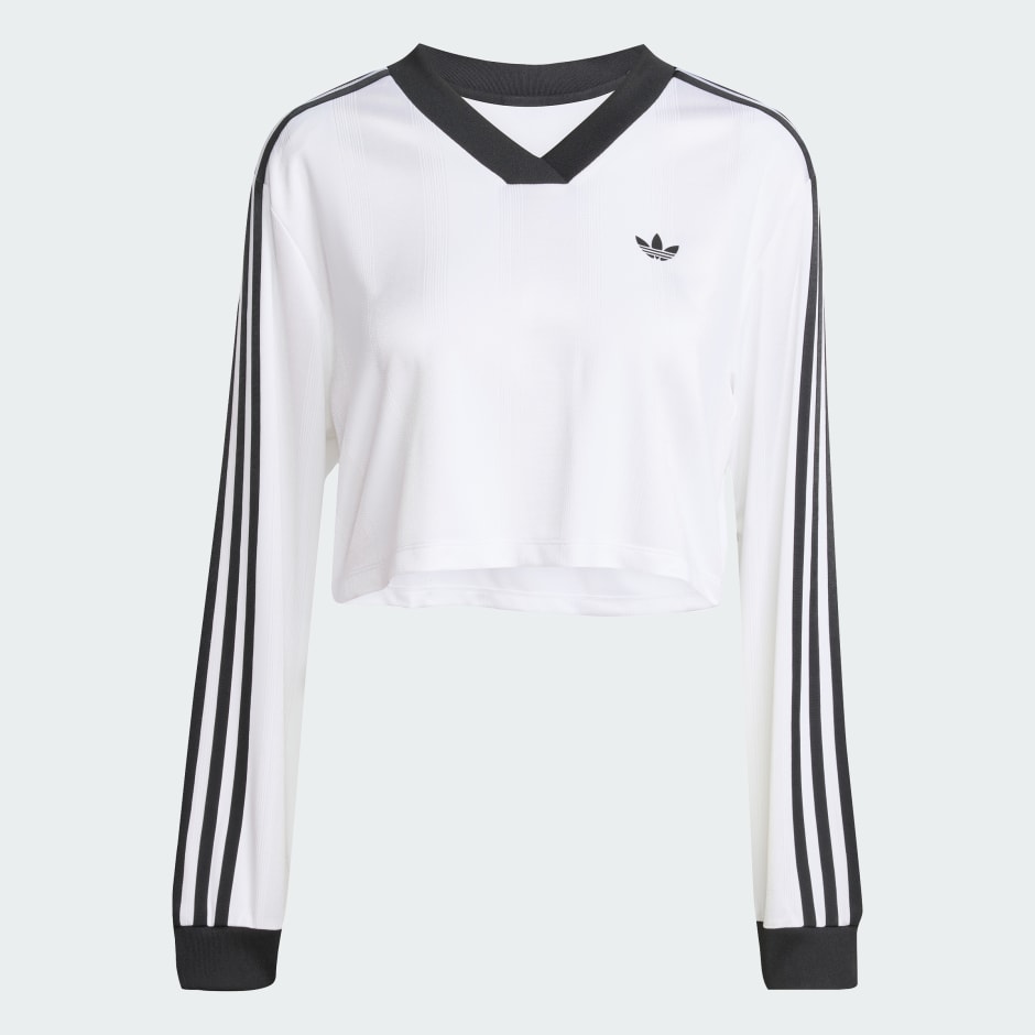 Adicolor Football Jacquard Crop Long-Sleeve Top