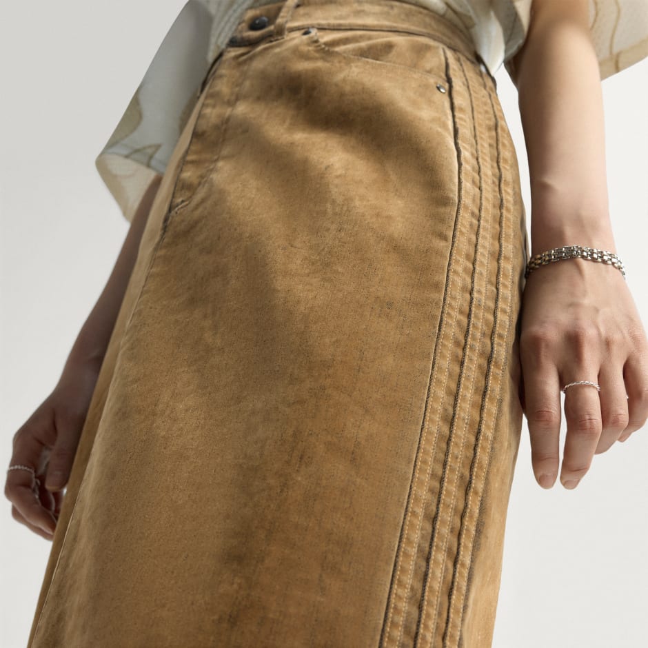 Maksi suknja Adibreak od četkanog kepera