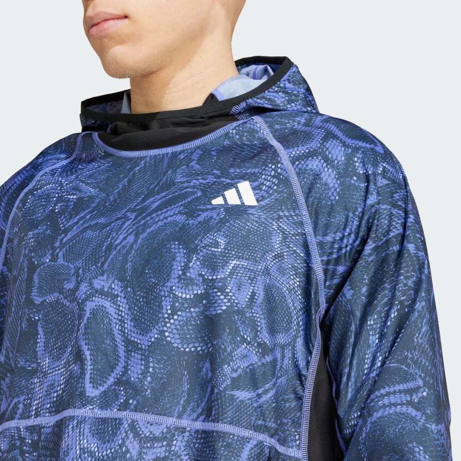 Own The Run Excite Allover Print AEROREADY Hoodie