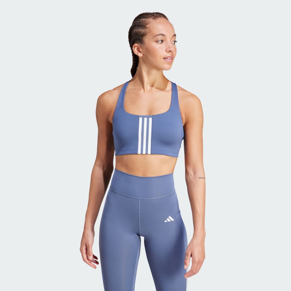 Powerimpact Training Medium-Support 3-Stripes Bra