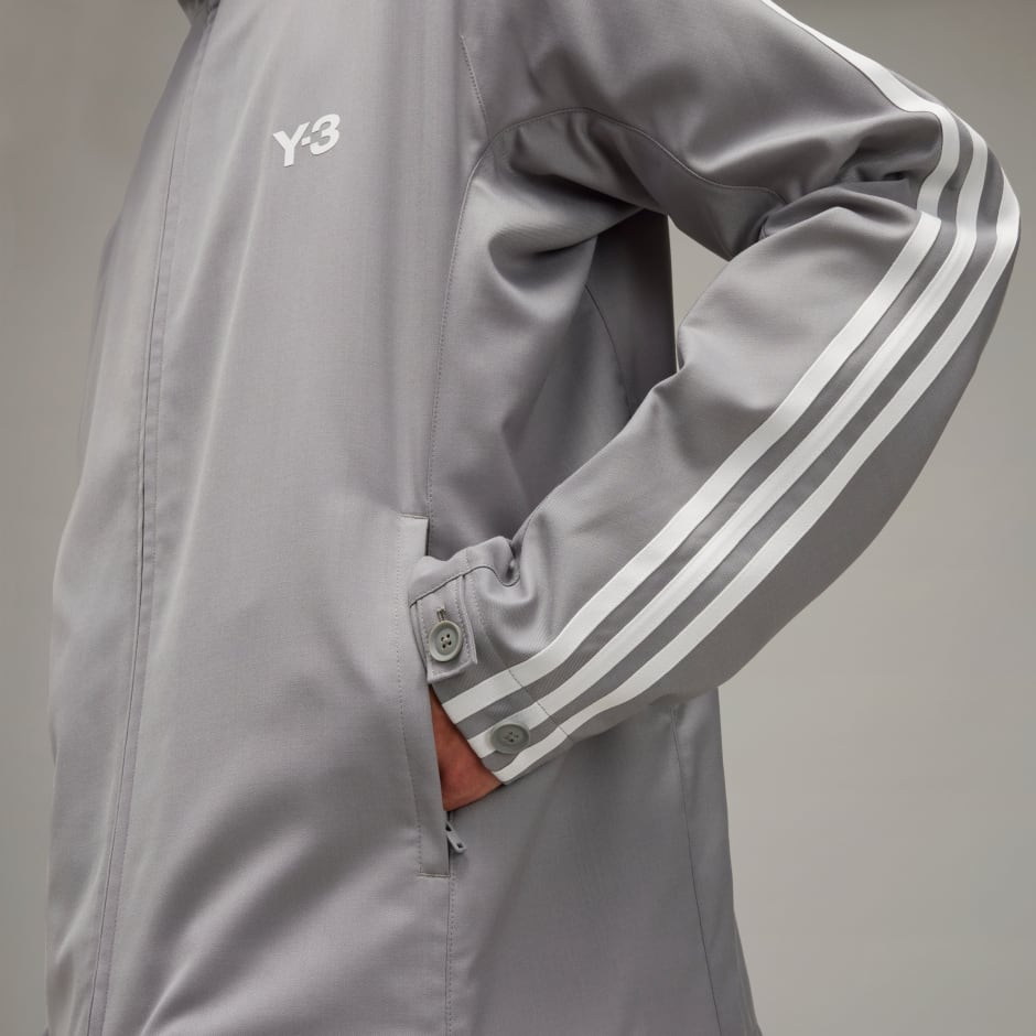 Track top Y-3 din lână rafinată cu 3 dungi