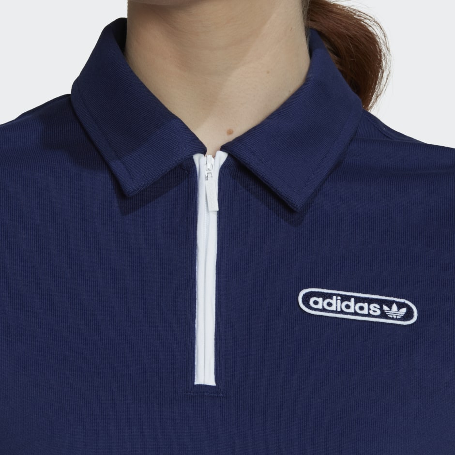 adidas zip polo