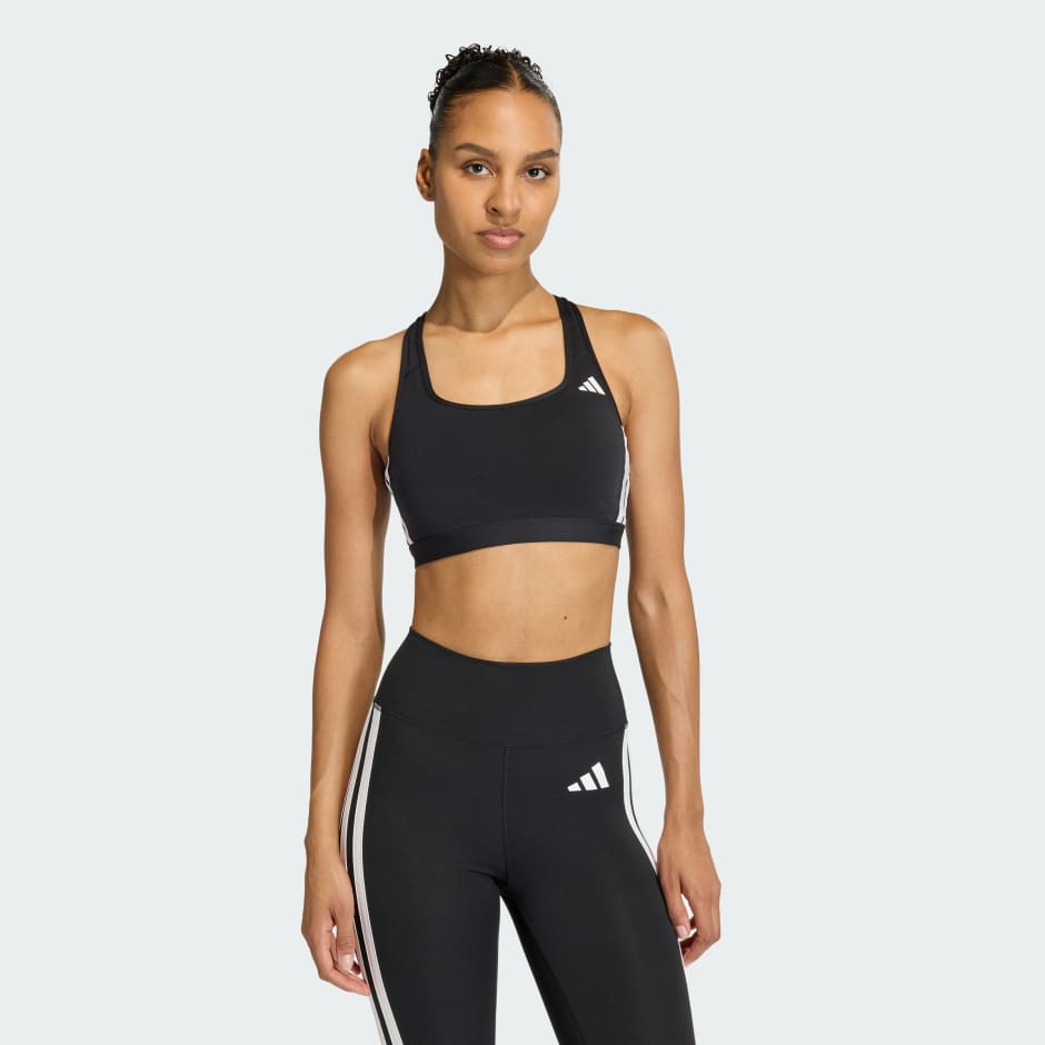 Optime Essentials Workout 3-Stripes Medium Support Bra