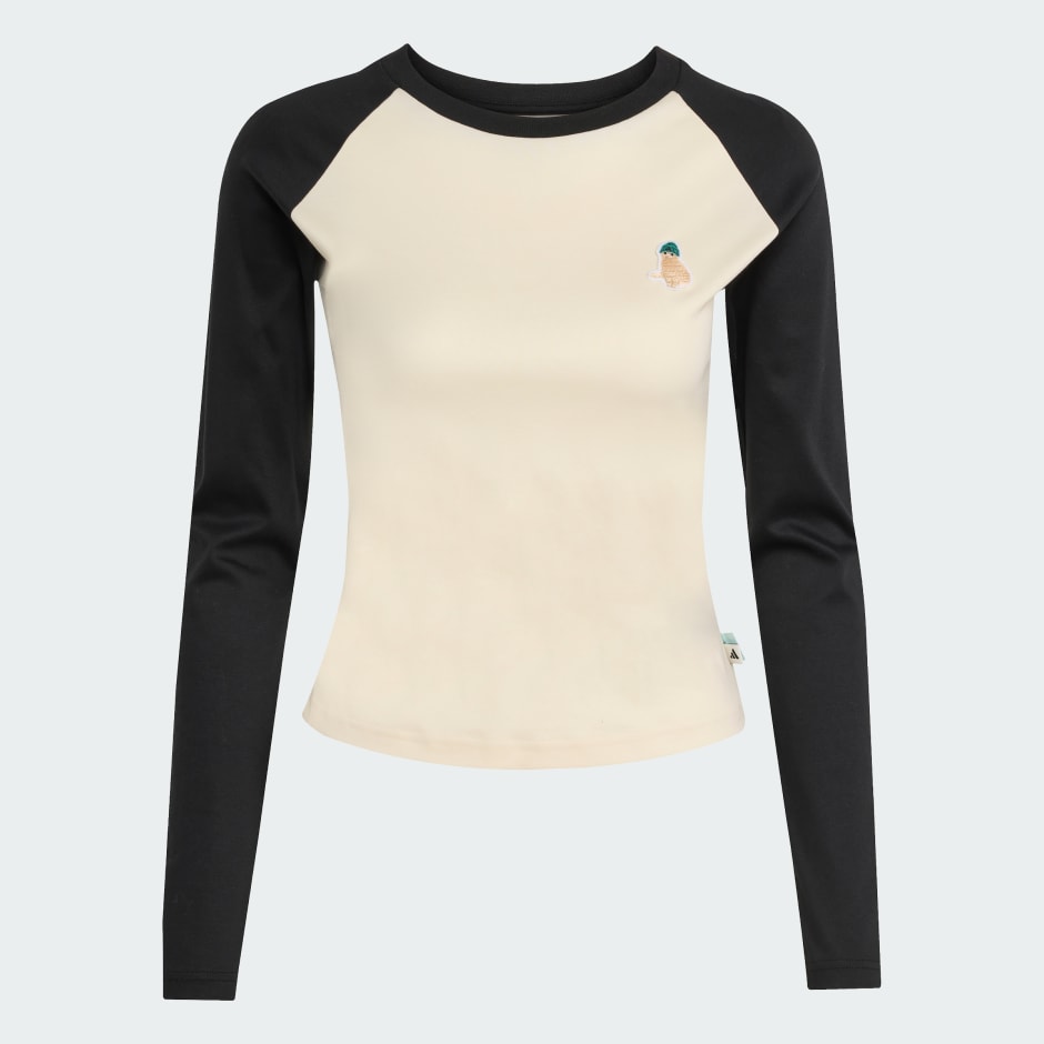 小貓貼布圖案長袖 T 裇