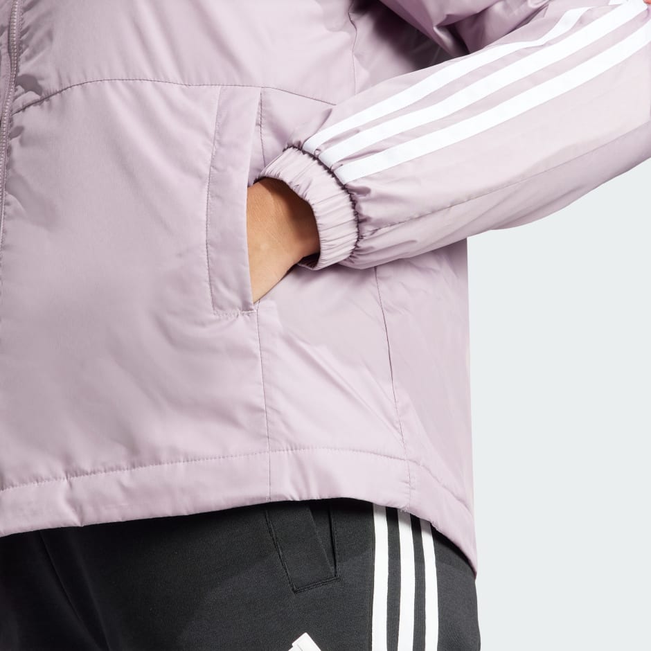 Essentials 3-Stripes Insulated Hooded Jacket