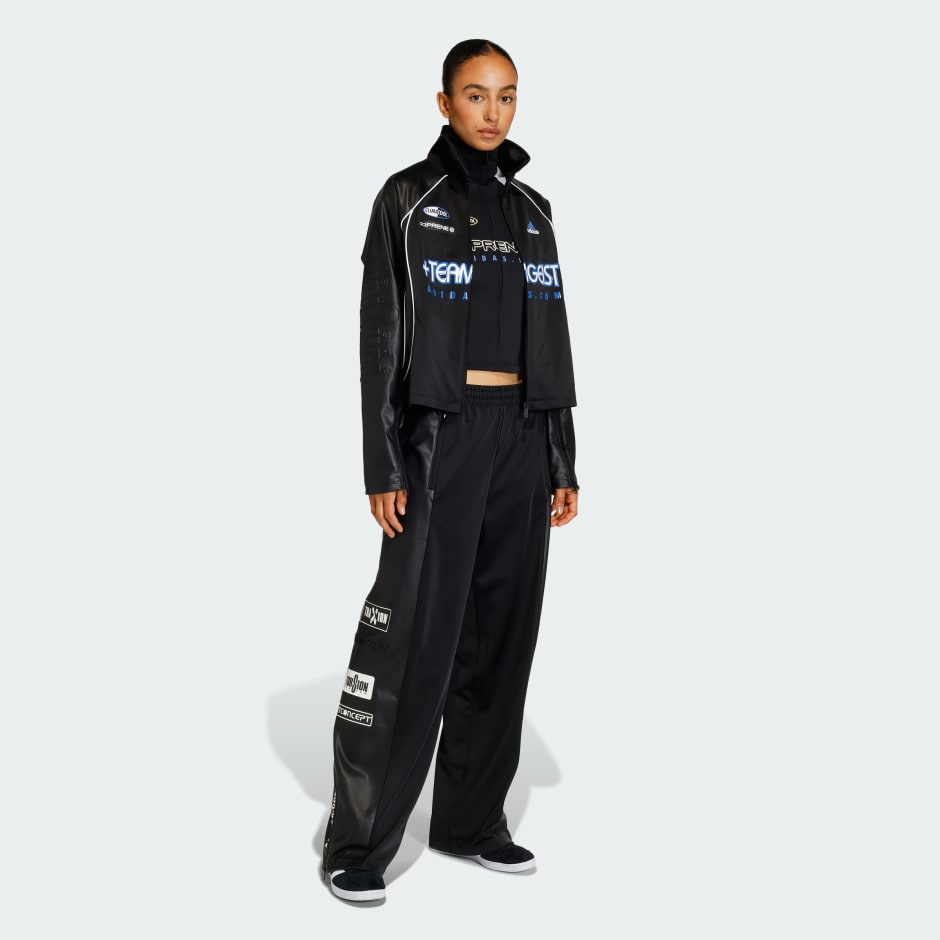 TEAMGEIST FAUX LEATHER TRACK PANTS