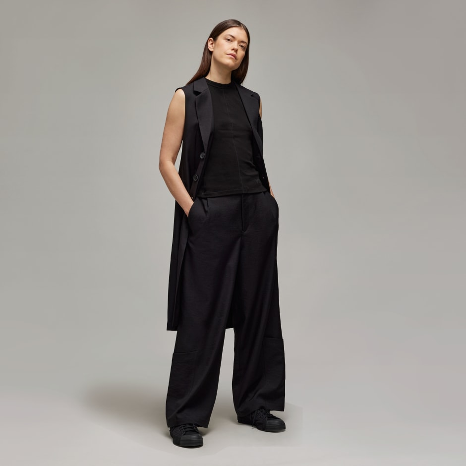 ボトムスその他 Y 3 Women Pants JD1759 BLACK adidas Y-3 Sport Uniform Wide Leg Pants - Black | adidas TZ