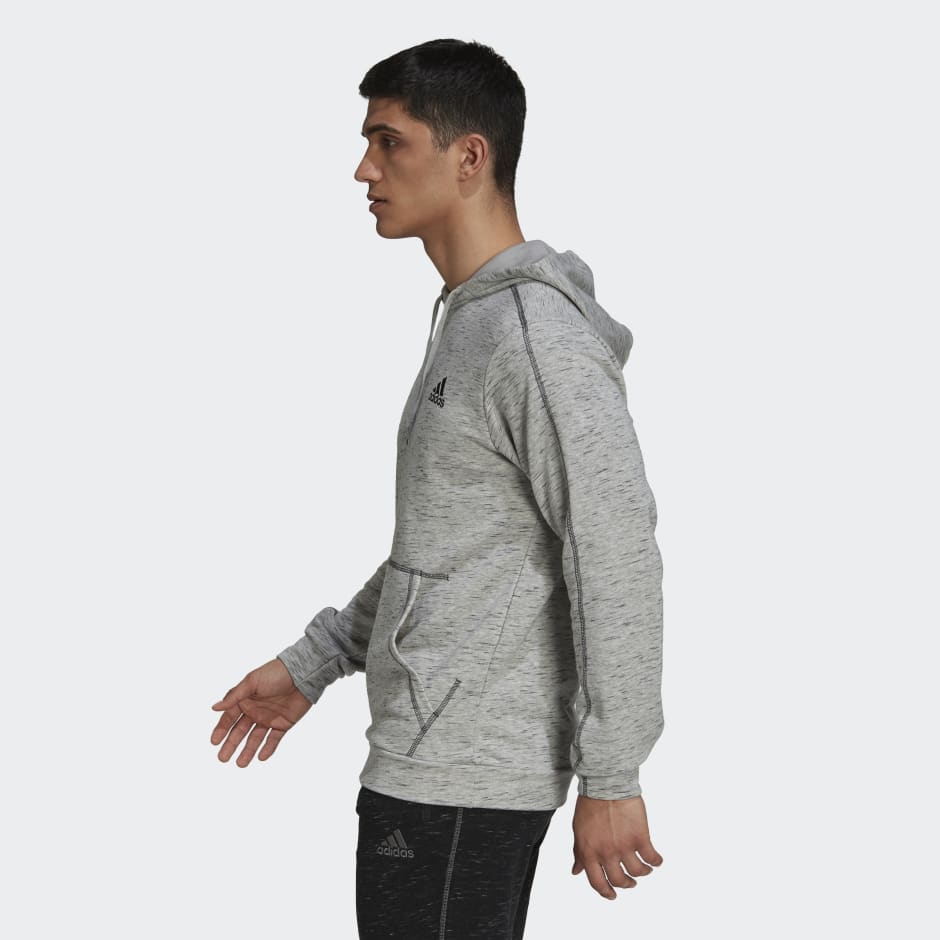 Essentials Mélange Embroidered Small Logo Hoodie image number null
