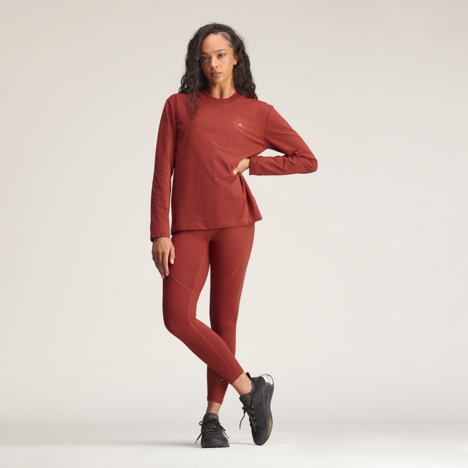 Tricou cu m&acirc;necă lungă adidas by Stella McCartney