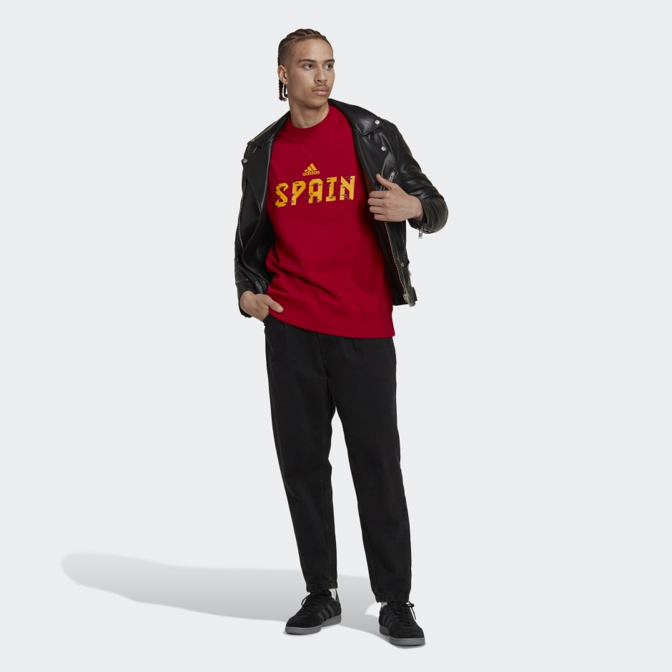 adidas FIFA 2022™ Spain Crew Sweatshirt - Red | adidas QA