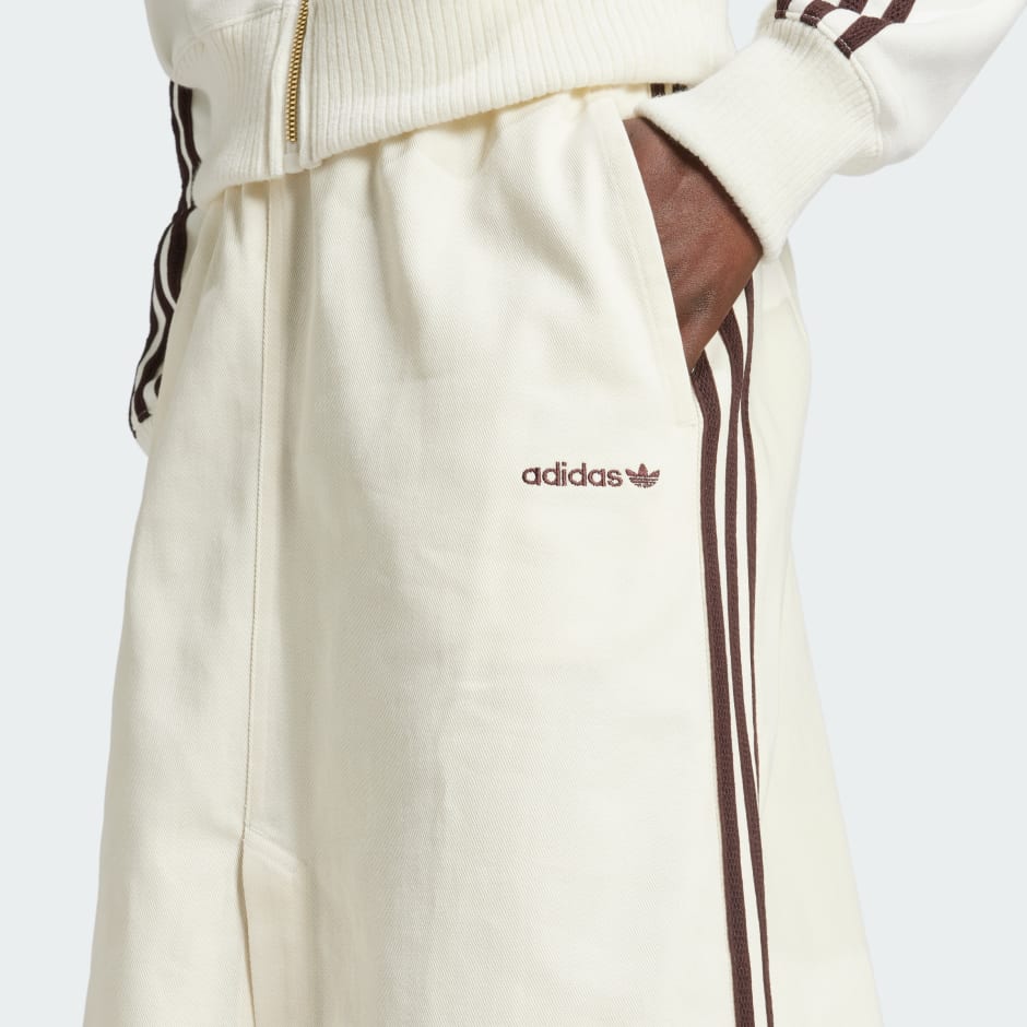 Cotton Twill Midi Skirt