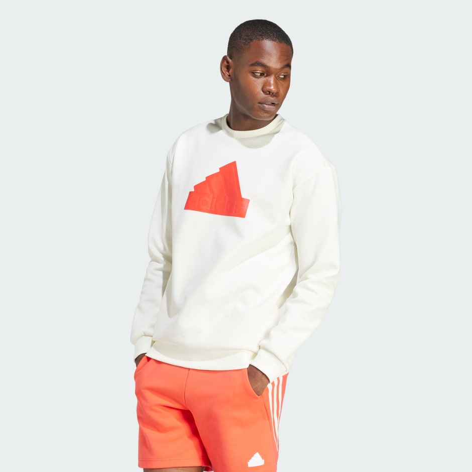 All white store adidas sweatshirt