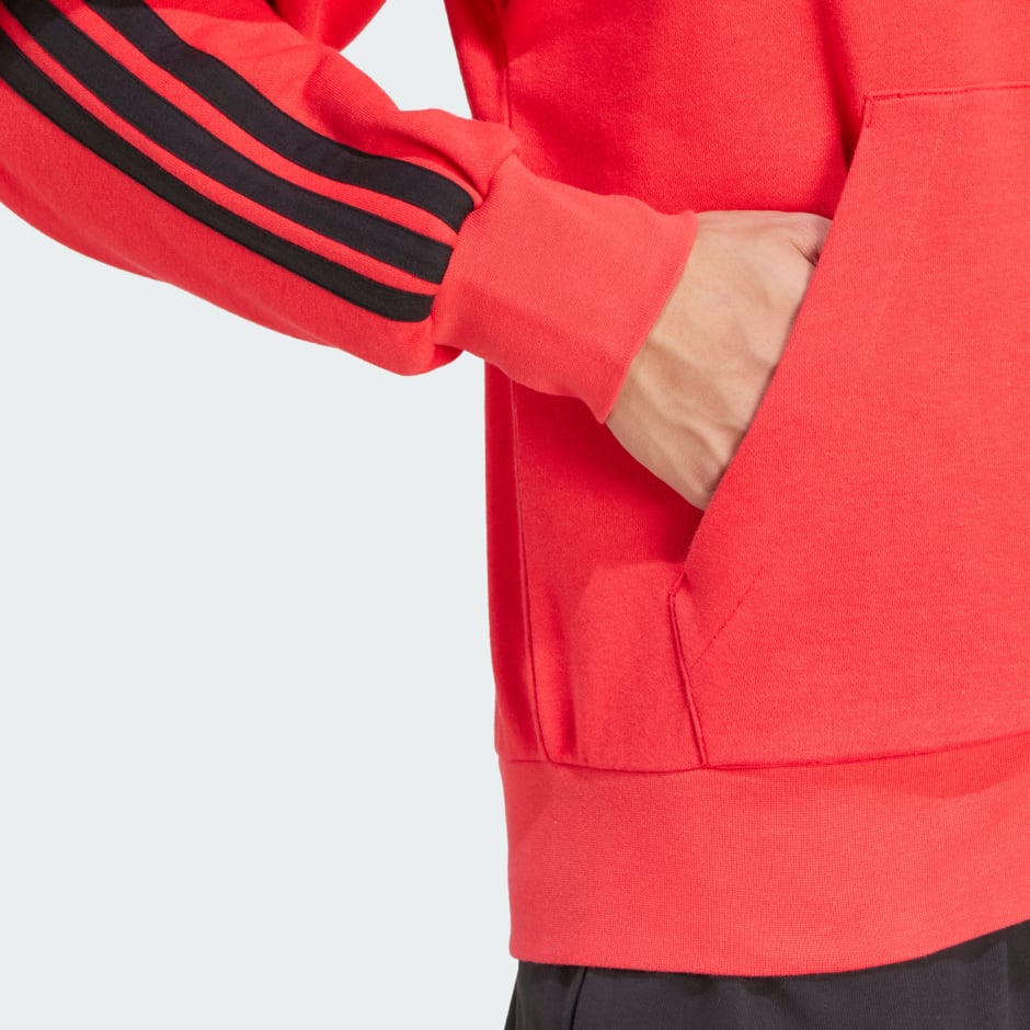 Essentials 3-Stripes French Terry Full-Zip Hoodie