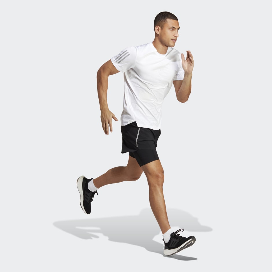 Adidas 2 in 1 running store shorts mens