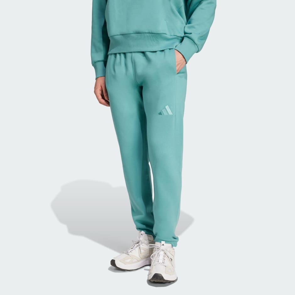 Pantaloni conici regular din l&acirc;nă fleece ALL SZN