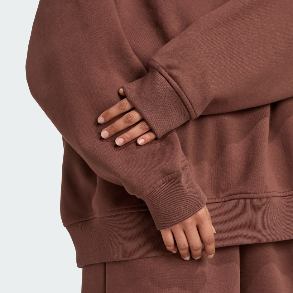 Hanorac supradimensionat cu guler rotund Essentials Linear