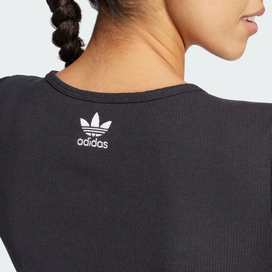 Black Ferns Essentials Rib Long Sleeve Dress