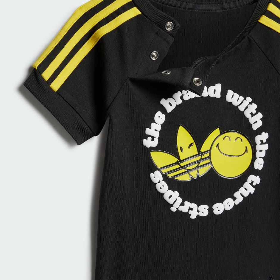 بدلة جسم للأطفال adidas Originals x Smiley World 3-Stripes