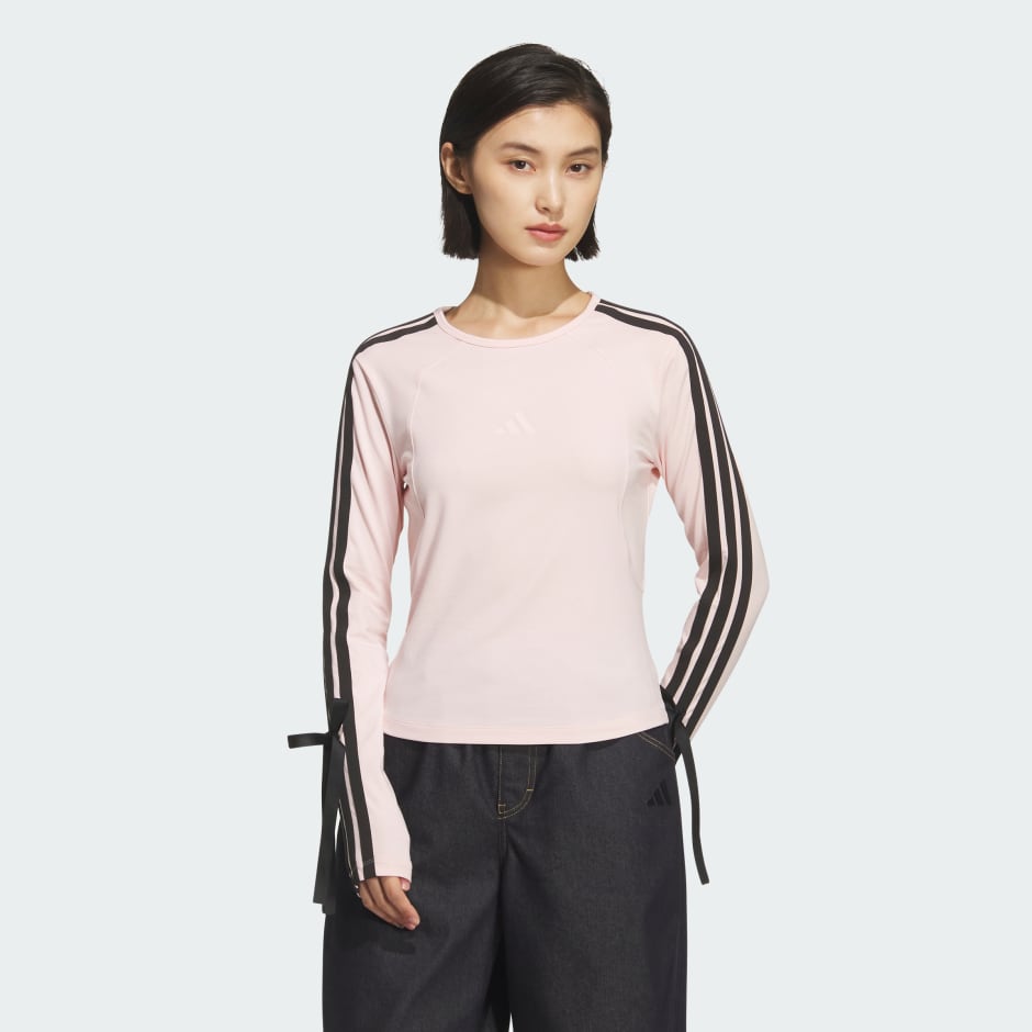 Women 3 Stripe Long Sleeve Tee