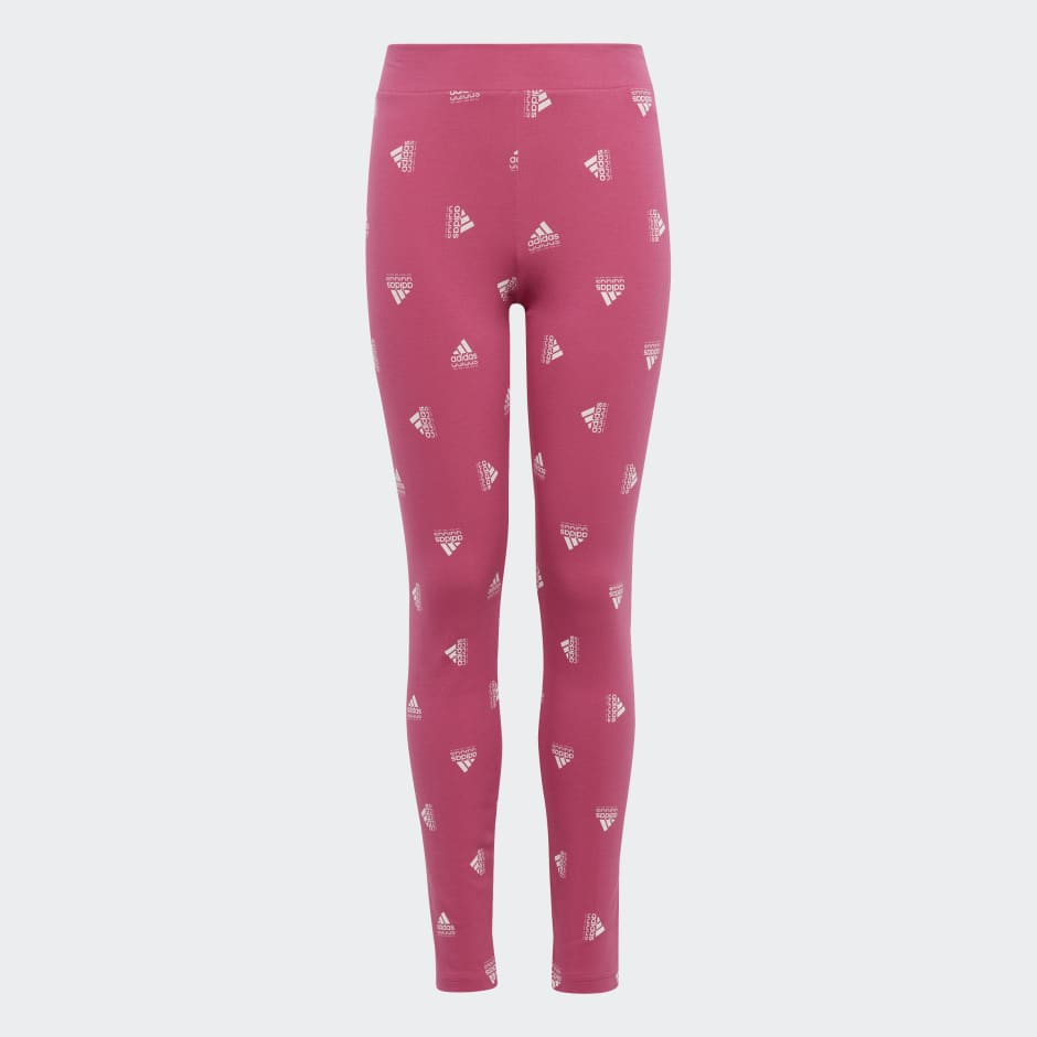 Girls pink hot sale adidas leggings