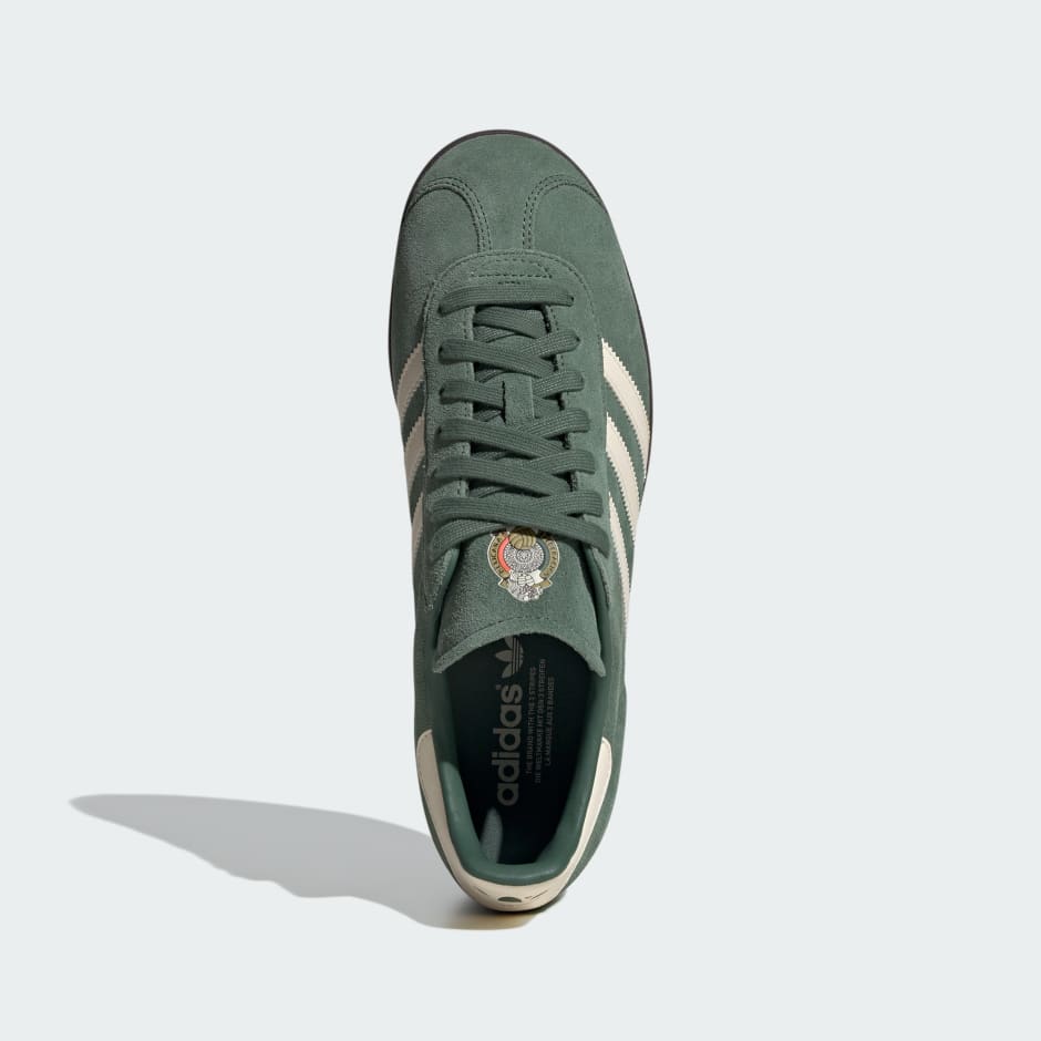 Adidas gazelle trace green black sale