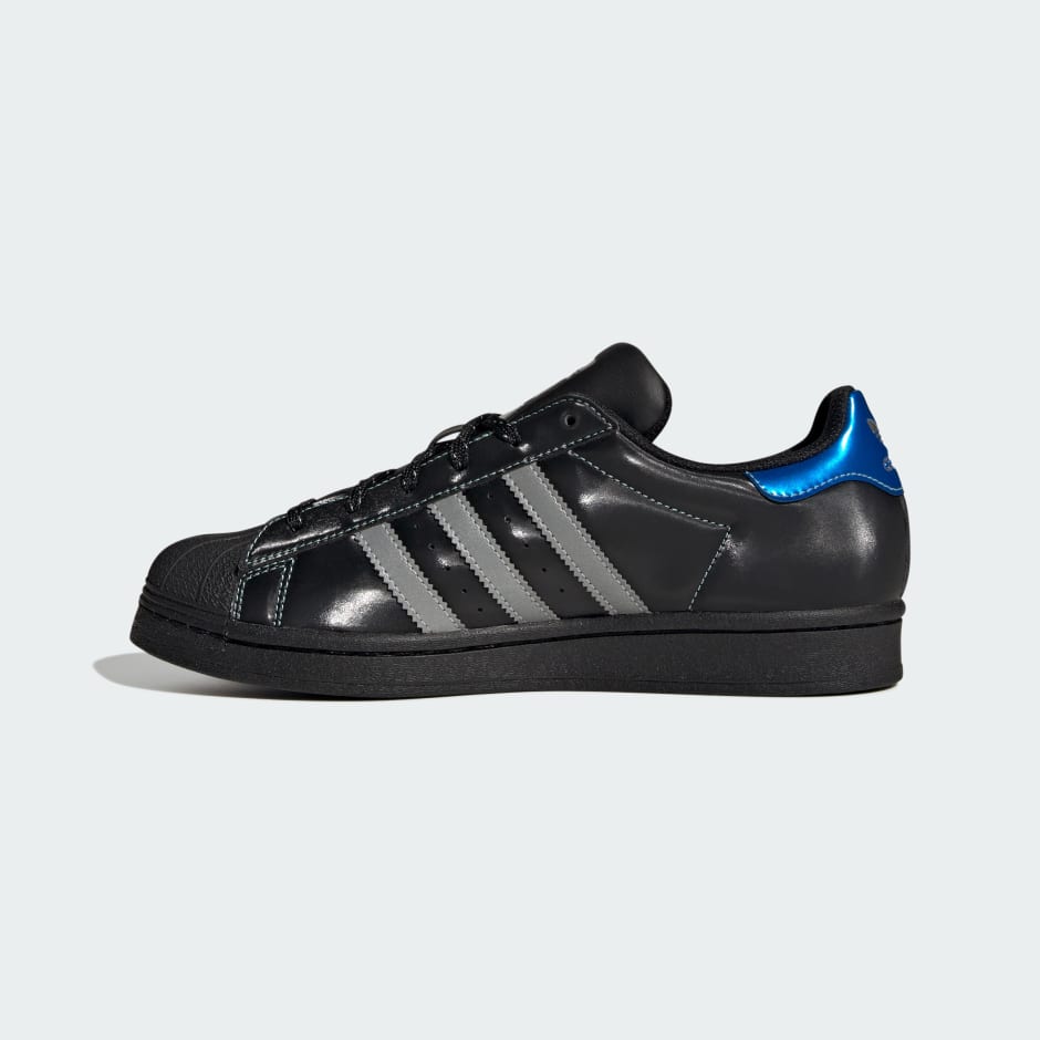 Adidas superstar junior outlet black iridescent hologram