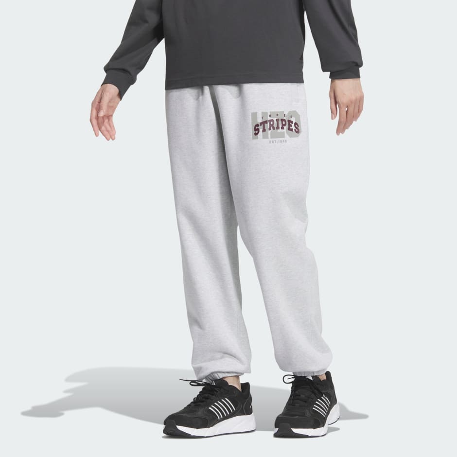 Adidas Collegiate Pack Loose Fit French Terry Full Length Cuffed Hem Pants