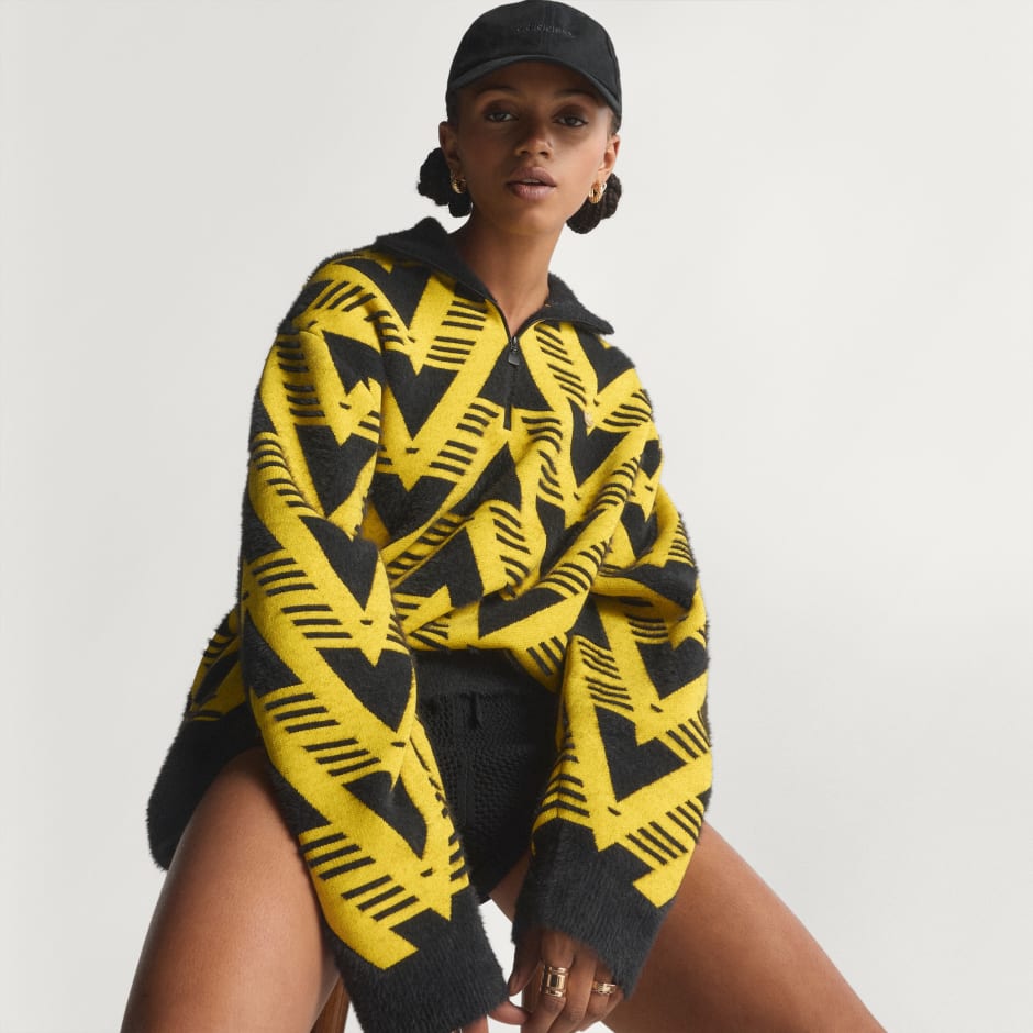 PLETENI DŽEMPER S PATENTNIM ZATVARAČEM POLOVICOM DULJINE