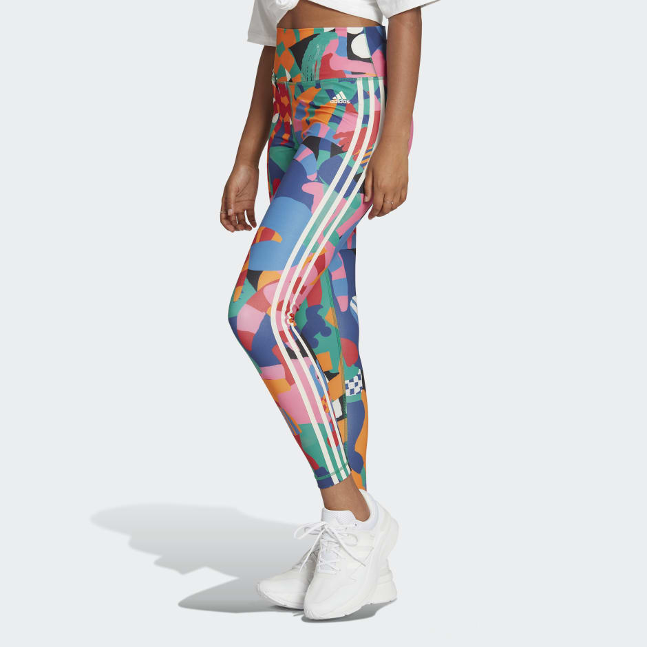 Adidas Originals x FARM Rio Size XS Borbomix Leggings Trefoil Mixed Print