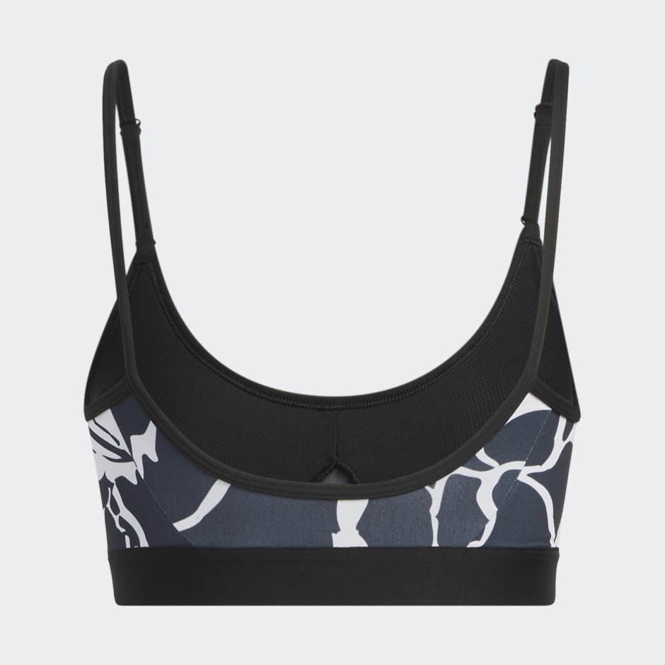 Light-Support Flower Print Bra