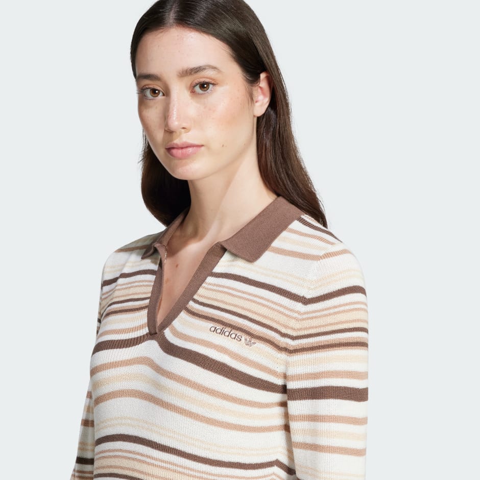 فستان Striped Knitted Polo
