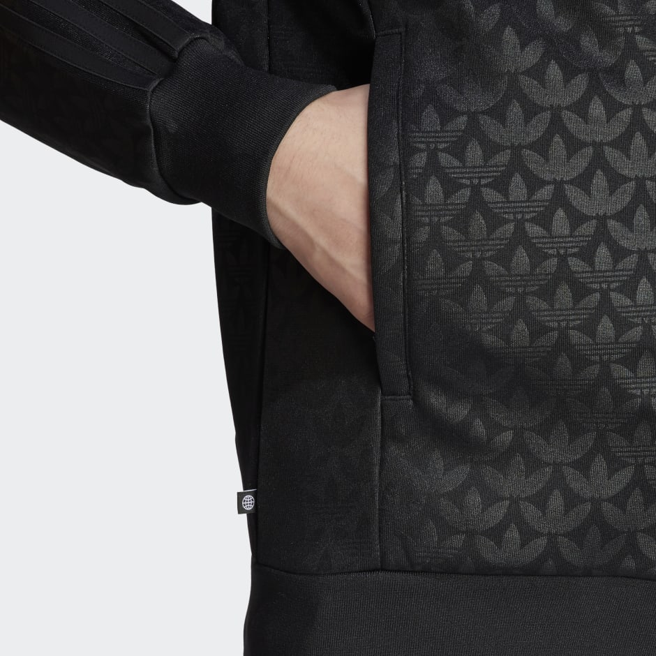 Adidas Trefoil Monogram SST Track Jacket Black 2XS Womens