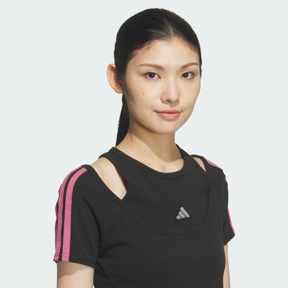 DANCE 雙層領口迷你 T 裇