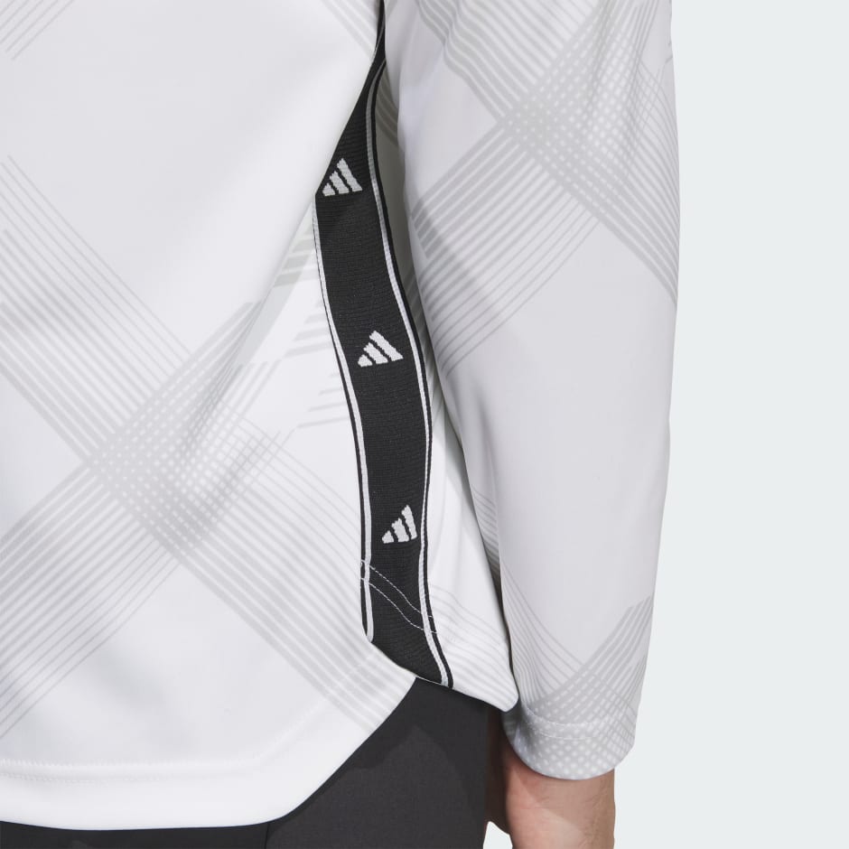 Long Sleeve Print Polo Shirt