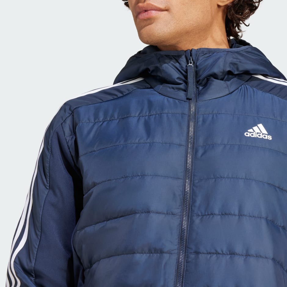 Essentials 3-Stripes Insulated Hooded Hybrid Jacket