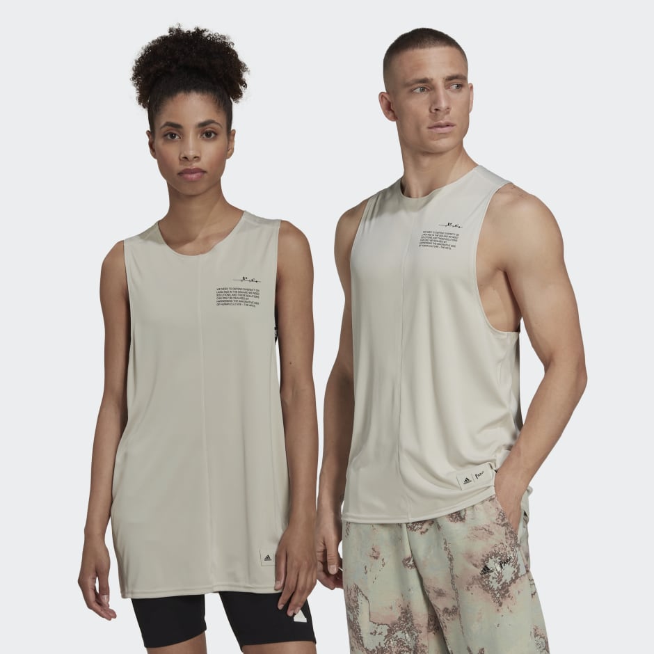 Parley Run For The Oceans Sleeveless Top (Gender Neutral) - Beige | adidas